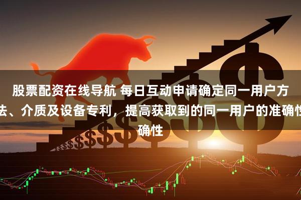 股票配资在线导航 每日互动申请确定同一用户方法、介质及设备专利，提高获取到的同一用户的准确性