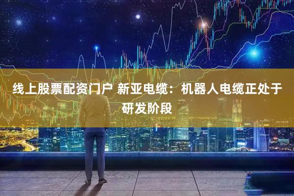 线上股票配资门户 新亚电缆：机器人电缆正处于研发阶段
