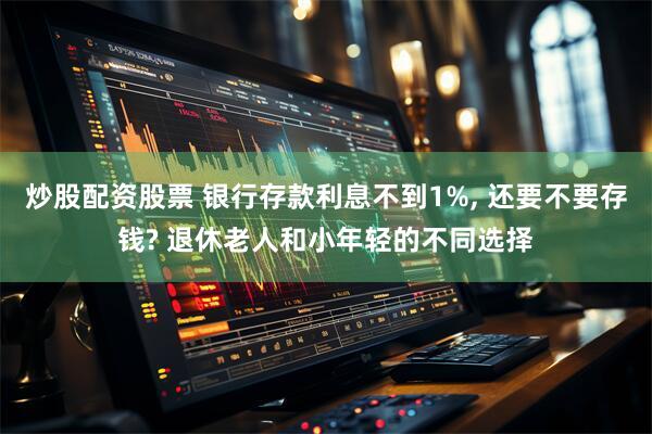 炒股配资股票 银行存款利息不到1%, 还要不要存钱? 退休老人和小年轻的不同选择